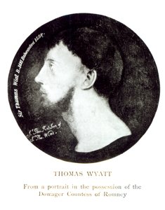 Medaljonportræt af Sir Thomas Wyatt den Yngre (ca.1521-54) af English School